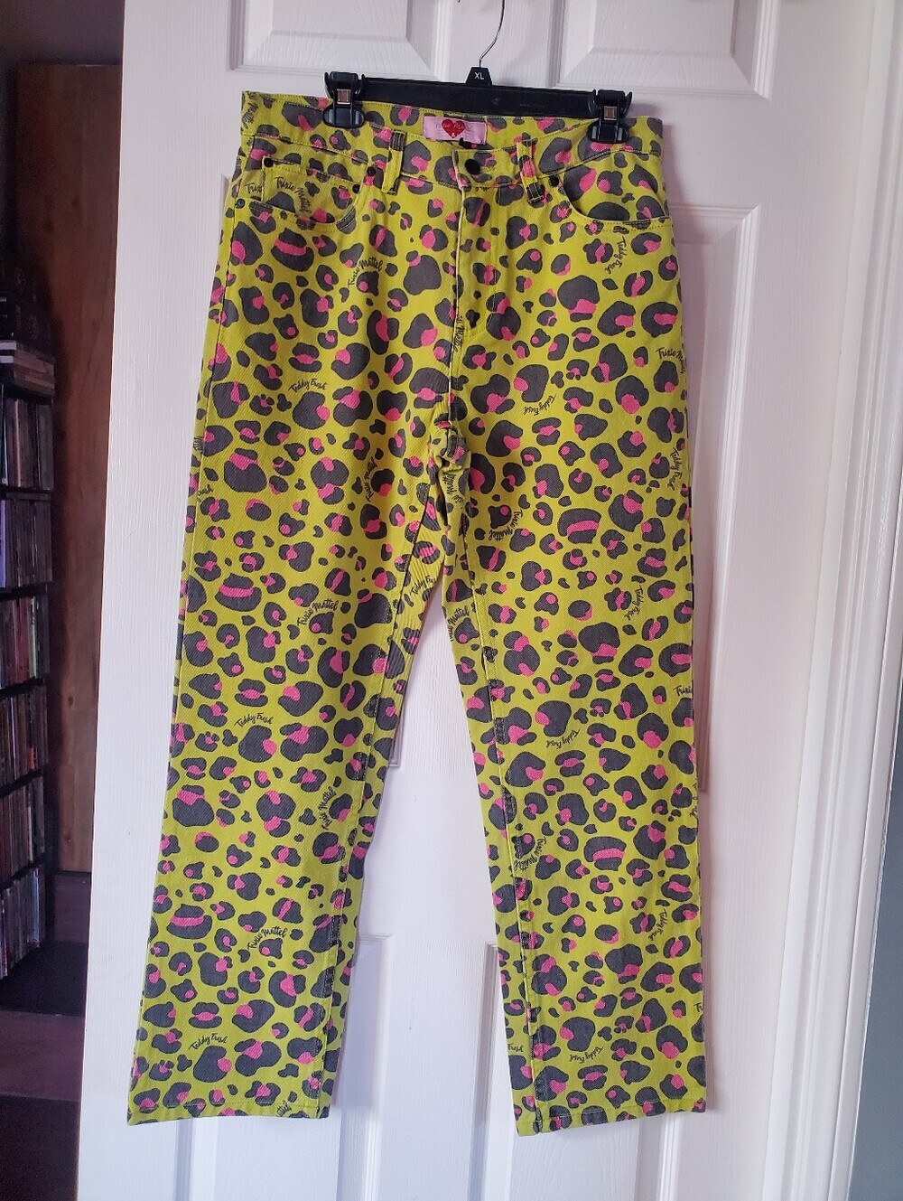 Teddy Fresh X Trixie Mattel Pants Leopard Neon Punk Grunge High-rise Straight 30